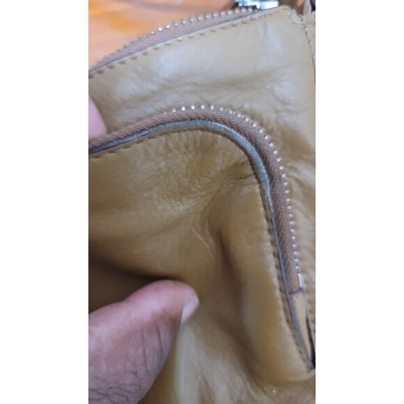 Fossil Crossbody Leather Bag Beige Small Purse With Adjustable Strap & Zippered - Picture 12 of 14